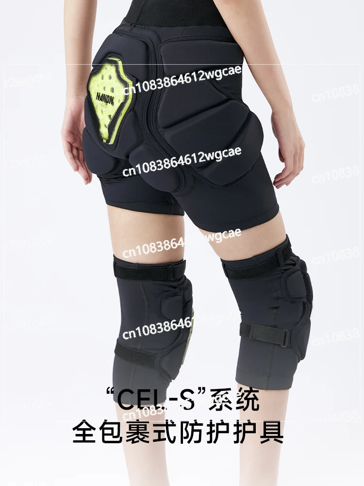 

Защитное снаряжение для катания на лыжах против падений с одиночными и двойными досками для защиты взрослых, силиконовый лыжный комплект для защиты бедер и колена