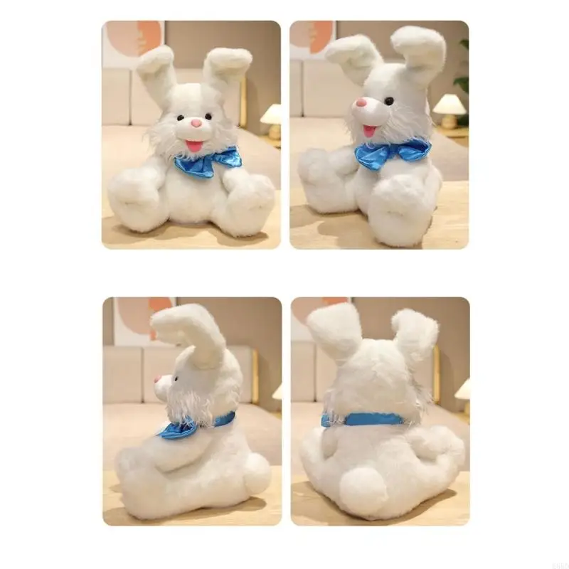 Sound Recording Plush Stuffed Toy Singing Rabbit Electric Hide-and-seek Toy E65D