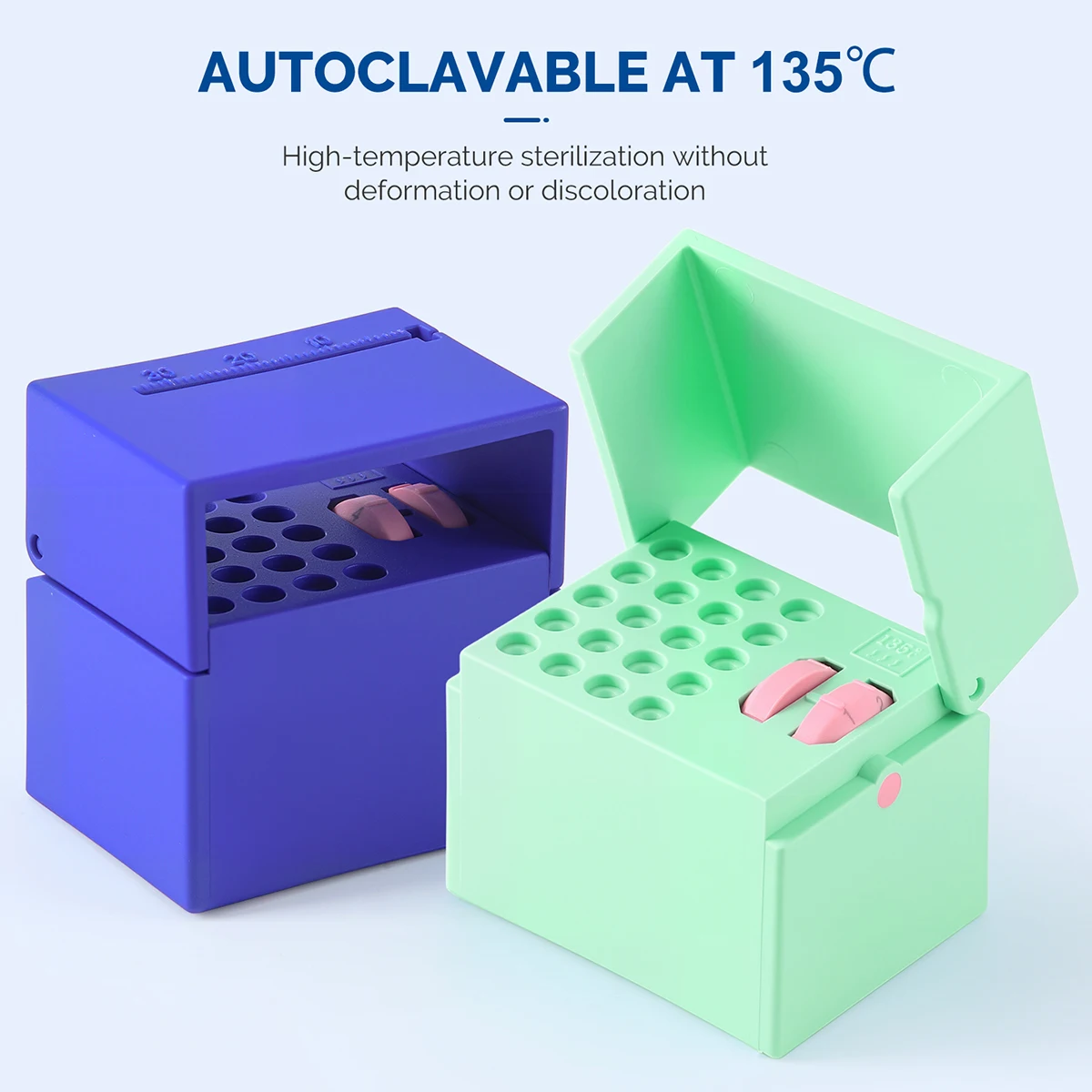 10/20 Löcher Dental Endo Dateien Desinfektion Box Autoklavierbar Mit Speicher Halter Mess Zähler Mundpflege Werkzeuge AZDENT – Detail 4