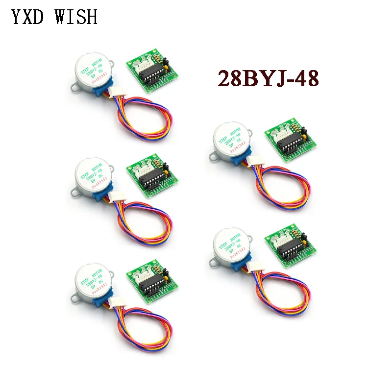 

5Set 28BYJ-48 5V 12V 4 Phase DC Gear Stepper Motor + ULN2003 Driver Board For arduino 28BYJ Reduction Stepper Motor DIY Kit