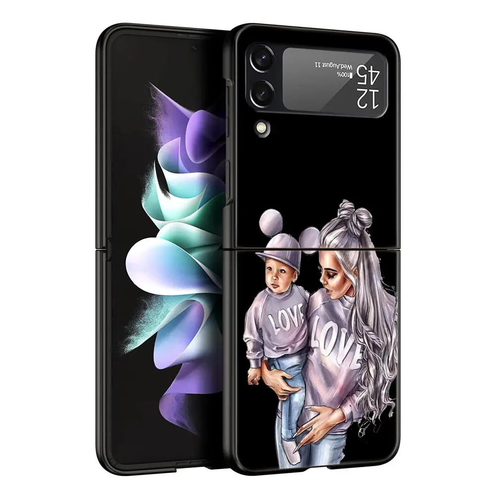 Chic Black Brown Hair Design Phone Case - Stylish Protective Hard Shell