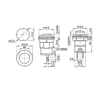 6pcs Self-Lock /Momentary Pushbutton Switches DS427 DS428 12mm OFF- ON Push Button Switch 3A /125VAC 1.5A/250VAC DS-427 DS-428 - Image 6