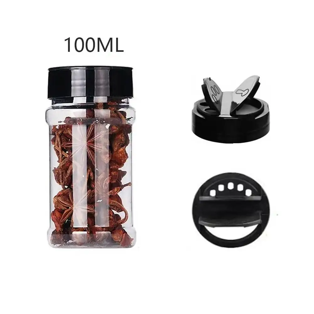 New Portable Condiment Bottle BBQ Camping Pepper Shakers Salt Plastic Seasoning Jar Kitchen Condiment Bottle Storage Bottles
