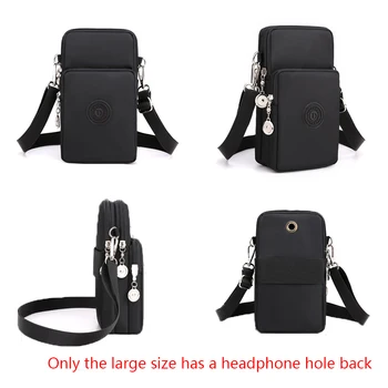 New Women Mobile Phone Bag Nylon Cell Phone Bag Coin Purse Strap Shoulder Bag Small Crossbody Bags for Women Wallet Travel Purse – תמונה 5