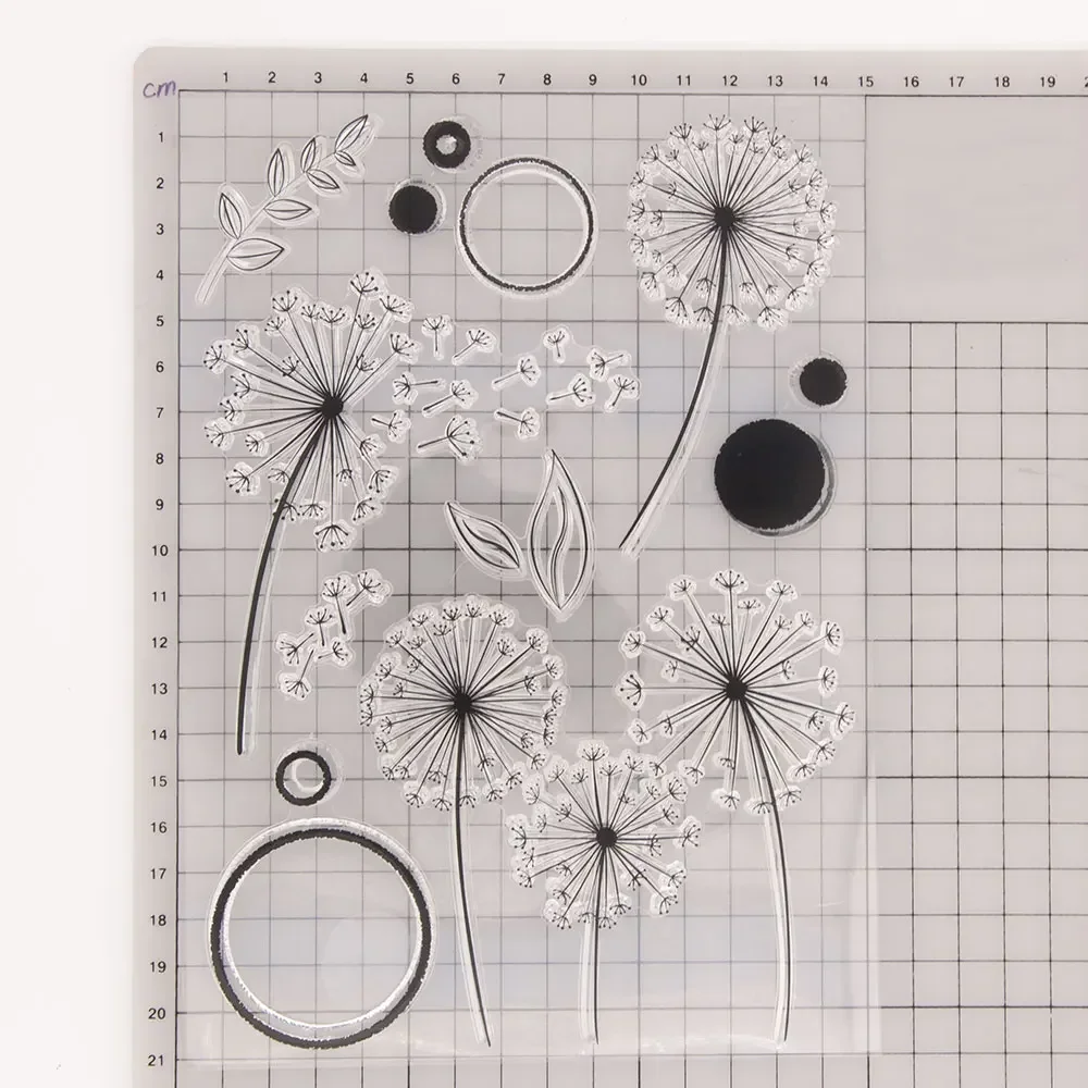Clear Stamp Dandelion Transparent Silicone DIY Stamp Seal Sheet Scrapbooking Making Album Photo Handmade Decoration Gifts