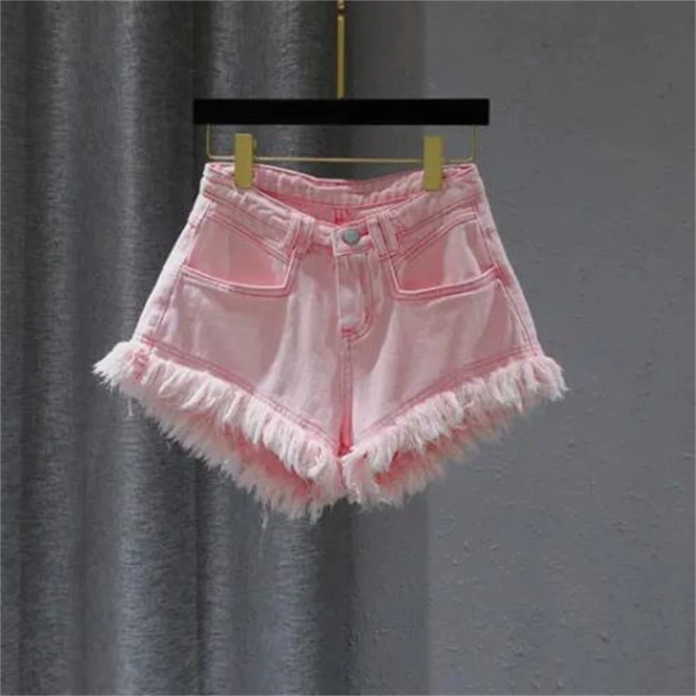 

Summer Woman Denim Shorts High Waist Ripped Jeans Shorts Sexy Female Drop Shipping Short Pants Breechcloth Scanties Burrs 5XL