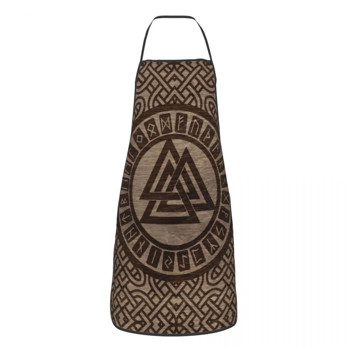 

Символ Valknut And Runes On Wood нагрудные фартуки унисекс Kitchen Chef норвежский викинг Odin Tablier кухня для приготовления выпечки