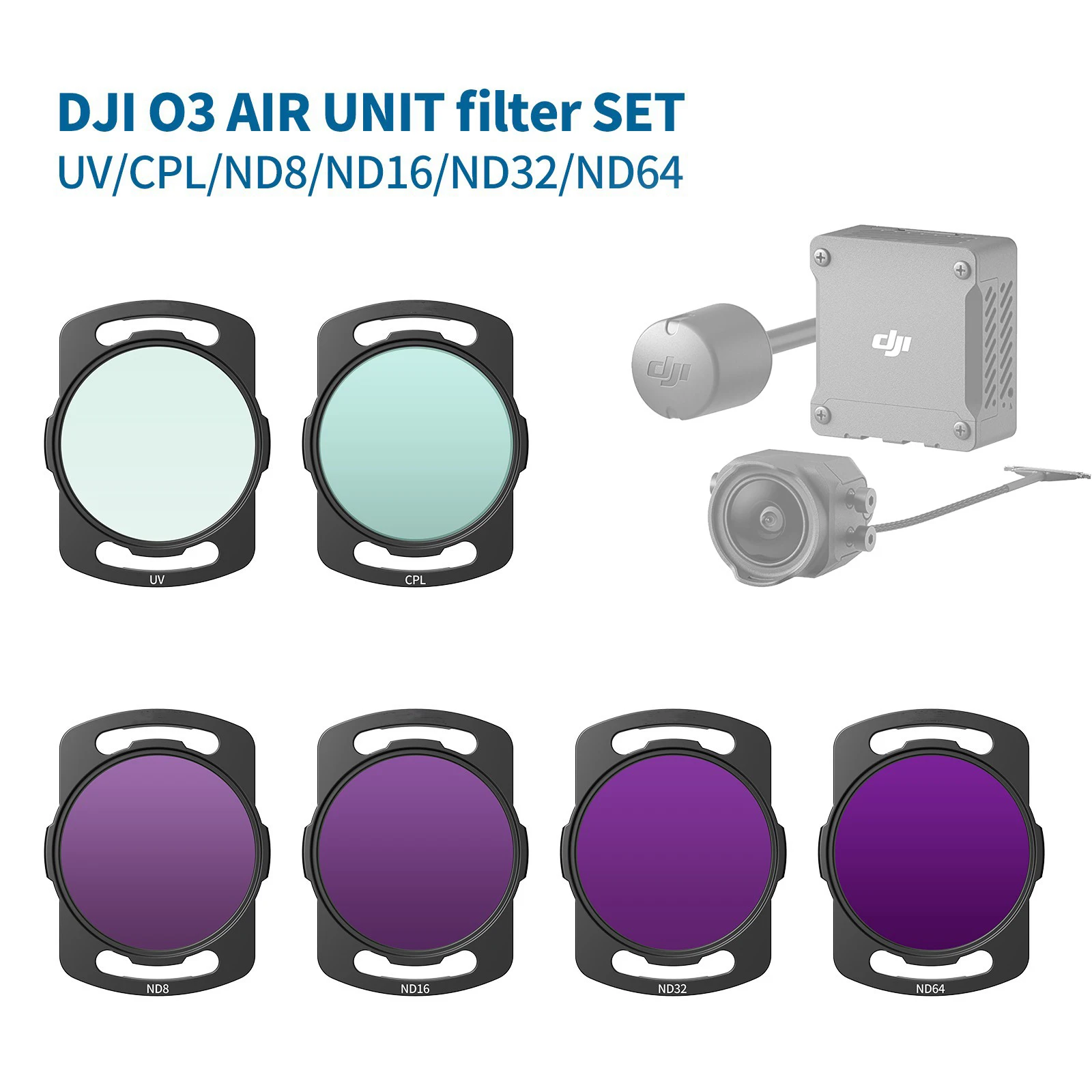 jeu-de-filtres-nd-compatibles-avec-dji-o3-air-unit-avmidrone-6-pack-volontairement-8-volontairement-16-volontairement-32-volontairement-64uvcpl-utilisation-sur-fpv-drone-avec-o3-air