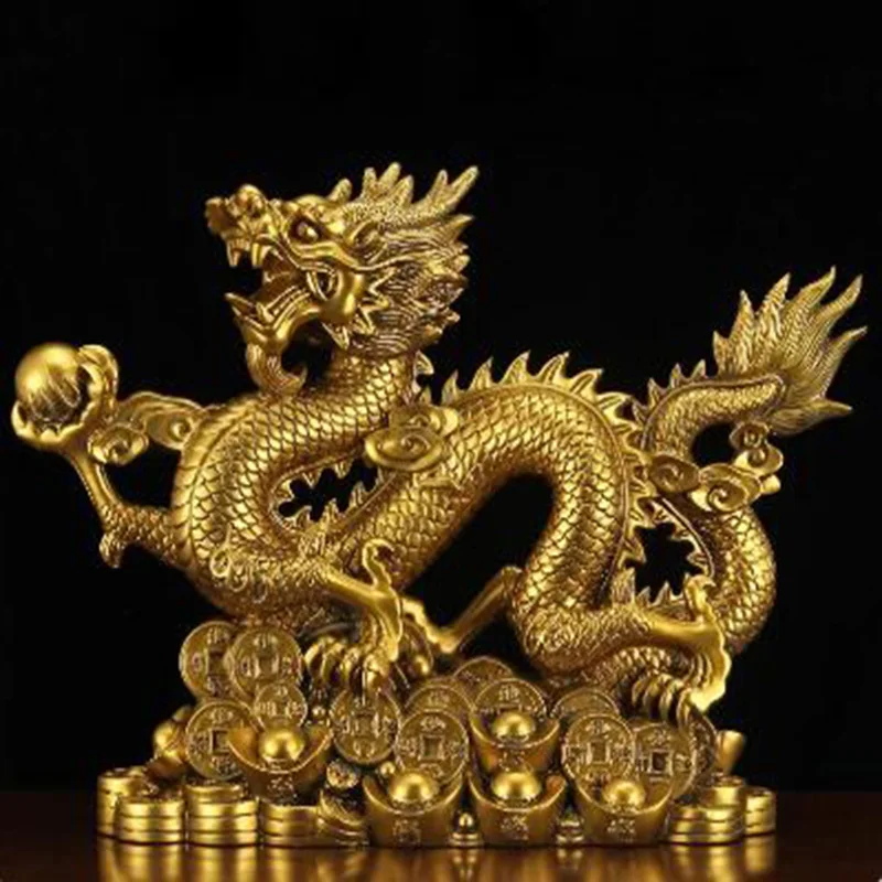Dragon Five-Clawed Dragon Ornaments Attract Wealth Boss Office Living Room Gateway Crafts Zodiac Mascot
