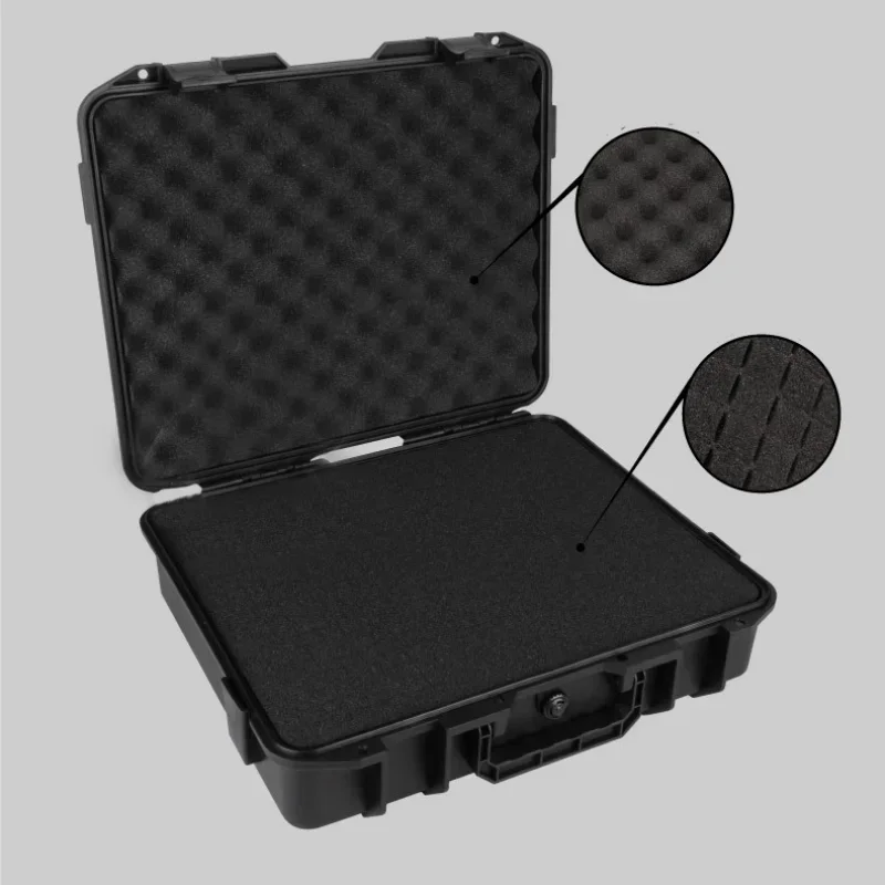 ABS Tool Box Plastic Safety Equipment Instrument Case Portable Dry Tool Box Impact Resistant Tool Case with Pre-cut Foam Box 3