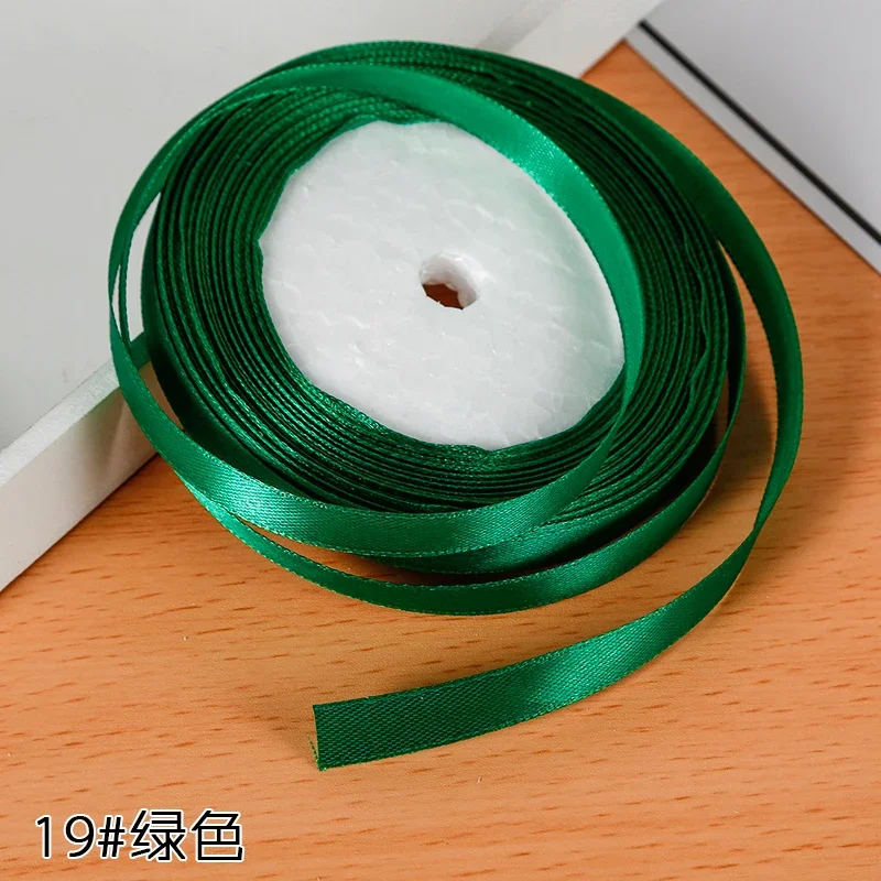 Elegant 6mm Silk Satin Ribbon for Special Occasions - 22 Meters Roll