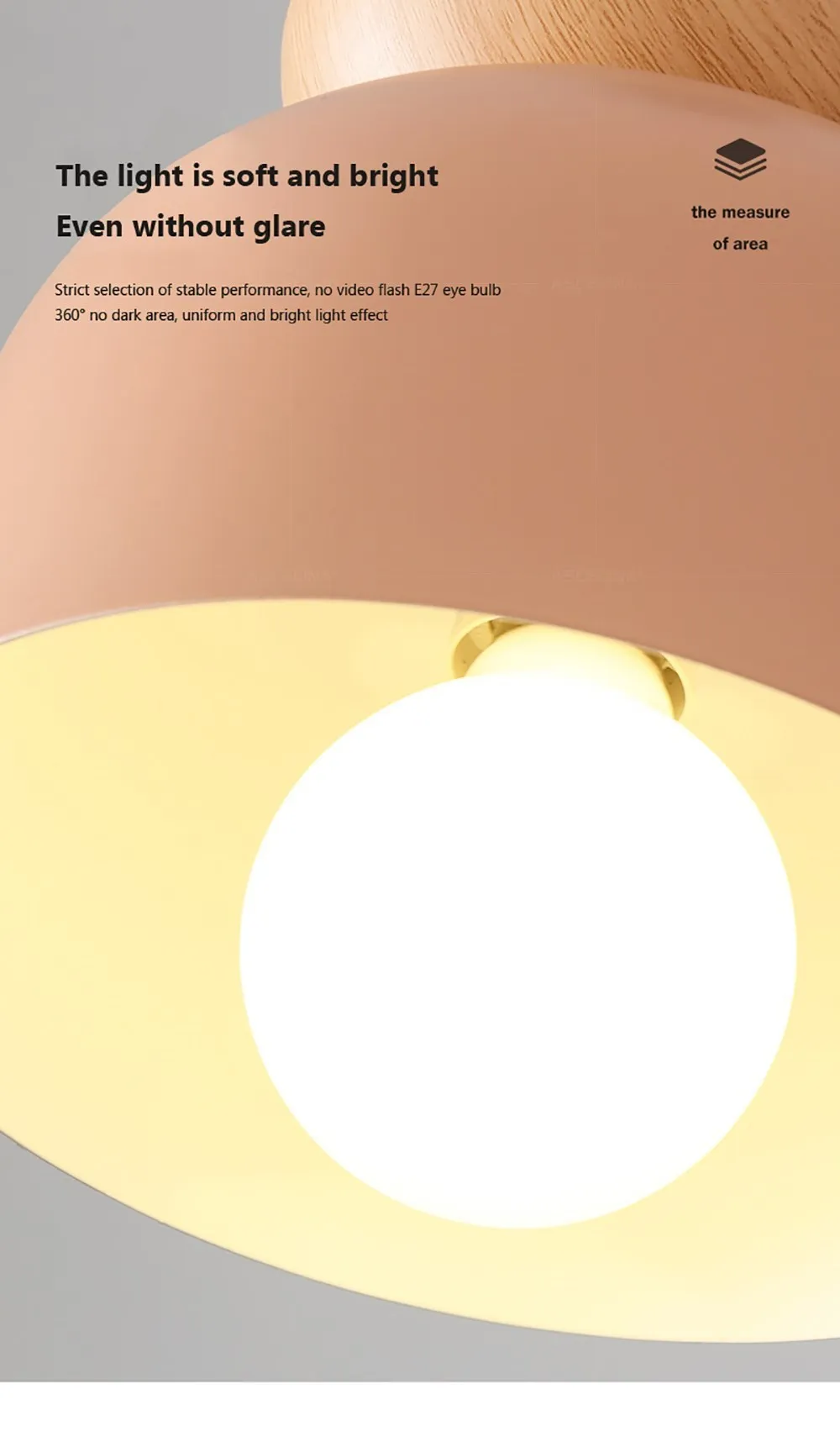 Nordic Wooden Led Ceiling Light