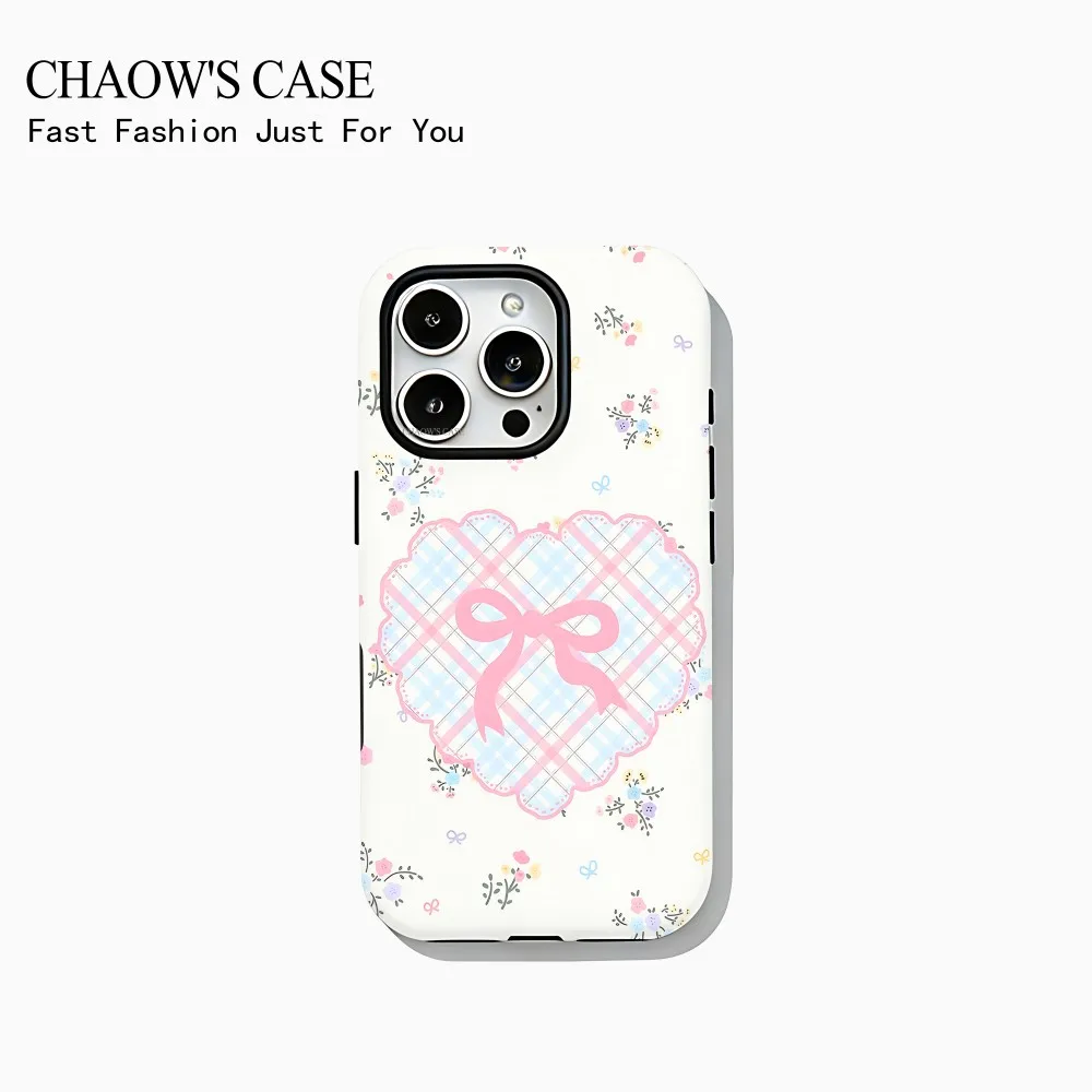 Elegant Double-Layer Bow Design Luxury Phone Case
