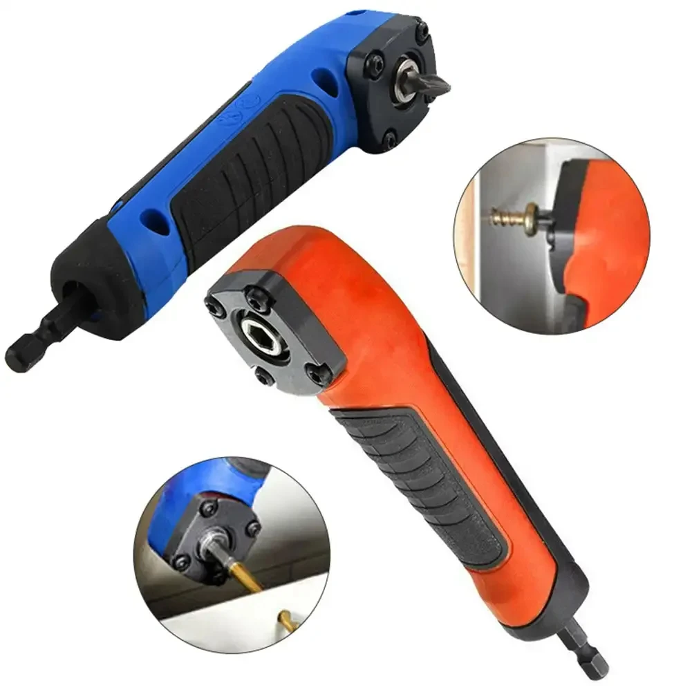 New 1PC Multifunctional Electric Corner Screwdriver,High Torque 90 ° Right Angle Screwdriver,Manual Tool,Blue and Orange 2030