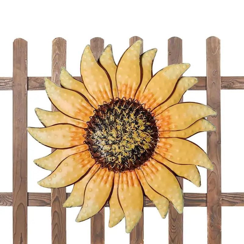 

Sunflower Fence Decor Fadeless Sunflower Decorations For Home 13in Sunflower Decor Wall Art Decor For Home Farmhouse Garden Yard