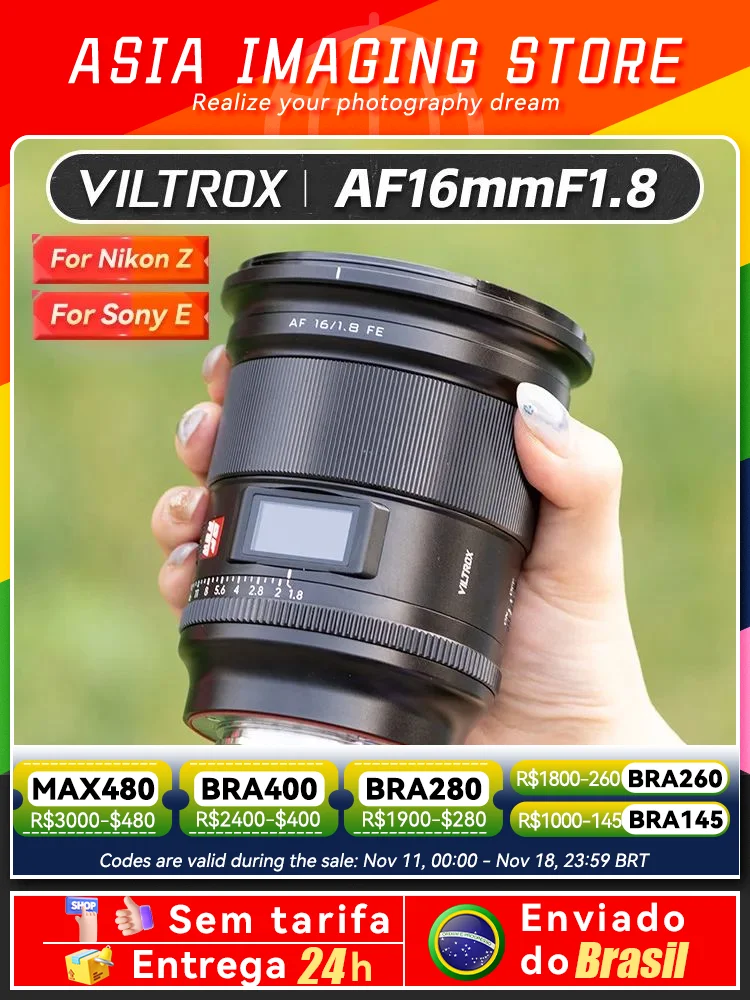 Camera Lens Viltrox AF 16mm F1.8 FE Full Frame Mirrorless Wide Angle Fisheye Lens For Sony E ZVE10 A7IV A7SIII 16 1.8