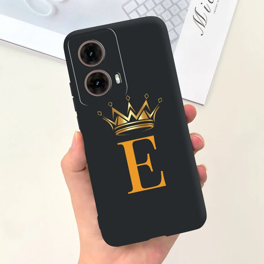 Luxury Initial Letters Soft Silicone Protective Case - Shockproof Bumper Cover