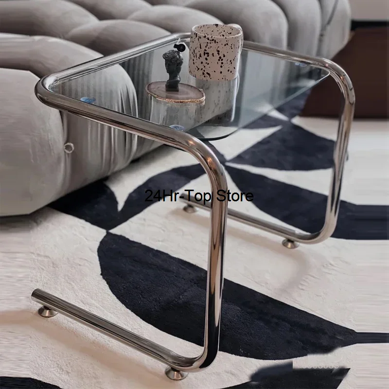 

Monden Metal Frame Coffee Table Living Room Narrow Unique Minimalist Glass Coffee Table Narrow Small Table Basse Home Furniture