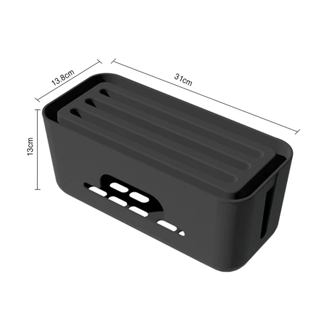 Caja de gestión de cables, organizador de cables, oculta y oculta tiras de  alimentación y - AliExpress