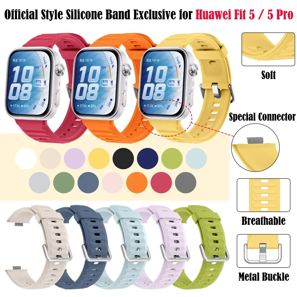 Enhanced Silicone Watch Band with Dedicated Connector - Waterproof Strap
