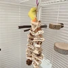 Large Bird Toy Birdcage HangingToy NaturalPinecone Block Parrot Chewing Toy Climbing Swing Toy for Lovebirds Cockatoos 5