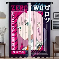Kitchen Curtains for Bedroom Zero Two Halloween Decoration Elegant Room Curtains 2 Pieces Window Curtain Shades Partition Living 1
