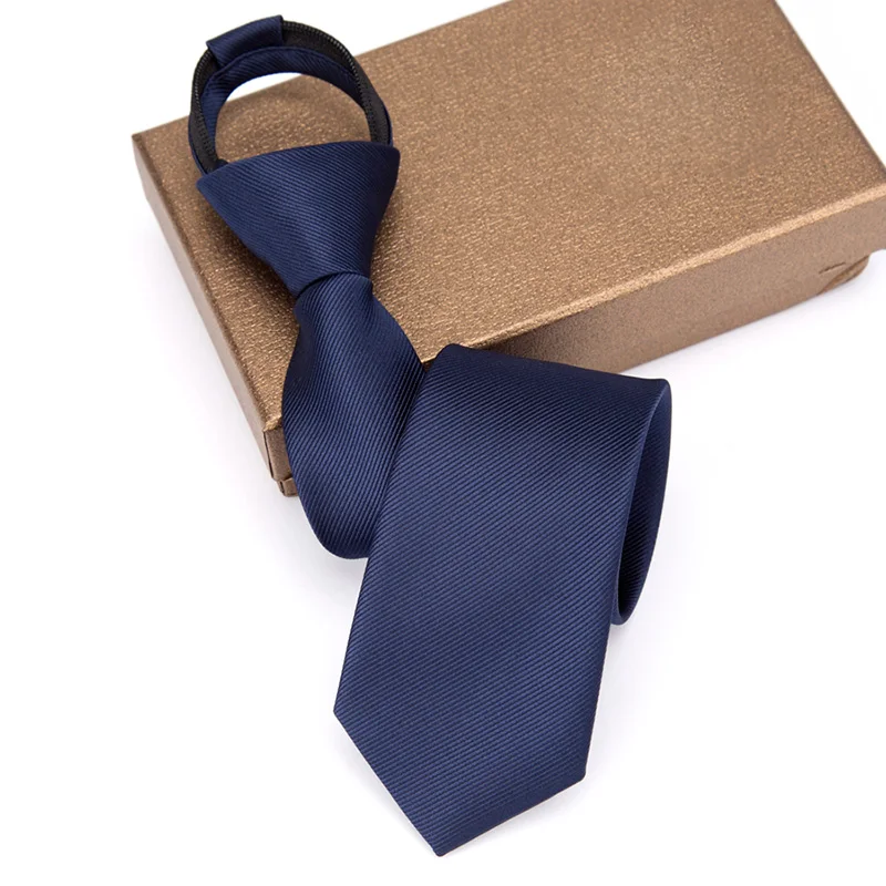 Neck Tie Clip on Tie Zipper Ties for Men Women Shirt Accessories Party Wedding