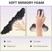 2 PCS Keyboard Cloud Wrist Rest, Memory Foam Keyboard Palm Rest with Non-Slip Base Ergonomic Keyboard Wrist for Pain Relief 2