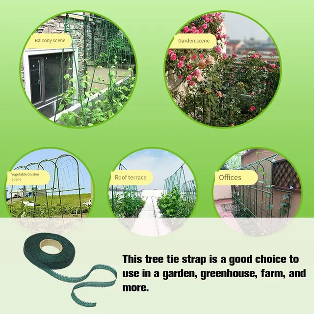 2 Darab Háztartási Fa Nyakkendő Hevederek Pvc Trimmable Garden Branch Binding Banding Bands Kertész Rögzítő Szerszám Kiegészítők - Image 6