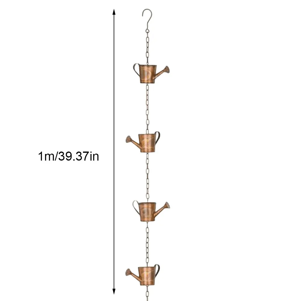 Metal Rainwater Drainage Chain Multifunction Drainage Rainwater Chain Decorative Rain Chains Exquisite for Indoor Outdoor Decor