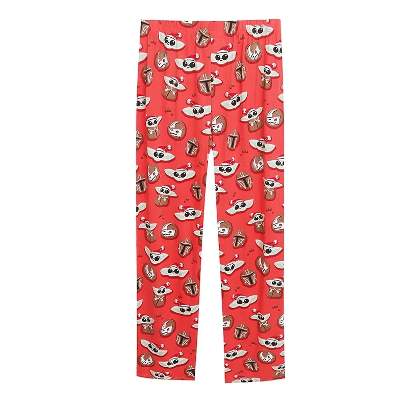 Women's Pants Cartoon Print Cute Wide Leg Pants High Waist Trousers In Autumn