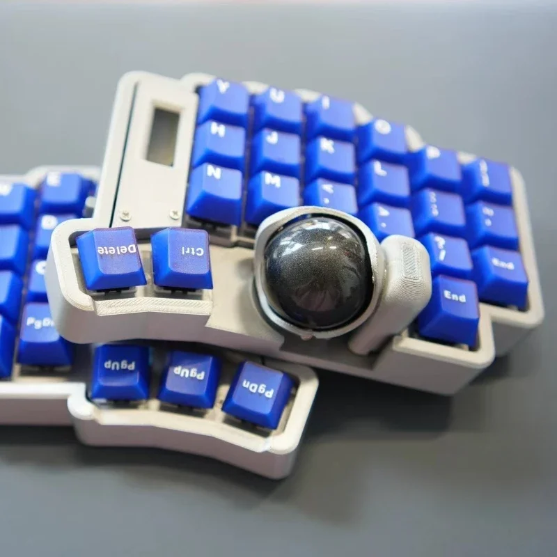 NEW Trackball 44 Split Keyboard Ergonomic Custom Hot Swap ZMK Dual