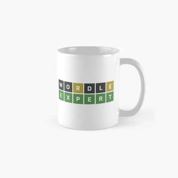 

Wordle Expert Wordle Style Classic Mug Handle Round Printed Cup Design Photo Picture Drinkware Coffee Gifts Simple Tea Image