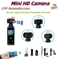 4K Ultra HD Pocket Action Camera 270° Rotatable Mini Wifi Sports Camcorder Waterproof Case Helmet Travel Bicycle Driver Recorder 1