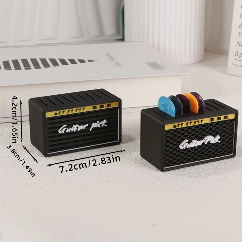 기타 픽 홀더 개인 맞춤형 기타 픽 디스플레이 박스(5-9개 카드 슬롯 포함)/뮤지션, 기타리스트 및 음악 애호가를 위한 디스플레이