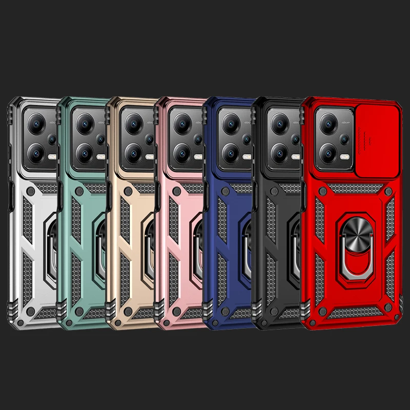 Custodia Per Finestra Scorrevole Per Poco X5 Pro 5G Anello Antiurto Per Armatura Copertura Per Staffe In Metallo Per Xiaomi Poco X5 X4 X3 Pro Nfc