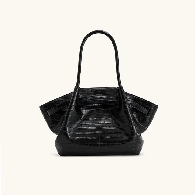 2025 Women's velvet leather single-shoulder hand-held dumpling bag, single-shoulder crossbody bag, simple yet luxurious tote bag 4