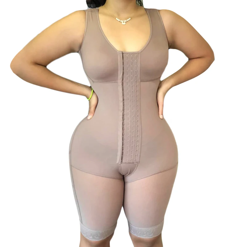 Post-surgery Daily Use High Compression Body Shaper High Back Design Women Body Shaper Fajas Colombianas Seamless  Bodysuit