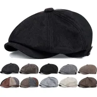 Men Casual Peaky Blinders hat Spring Autumn Retro Beret Hats Wild Casual Hats Unisex Wild Octagonal Cap girl Newsboy English hat
