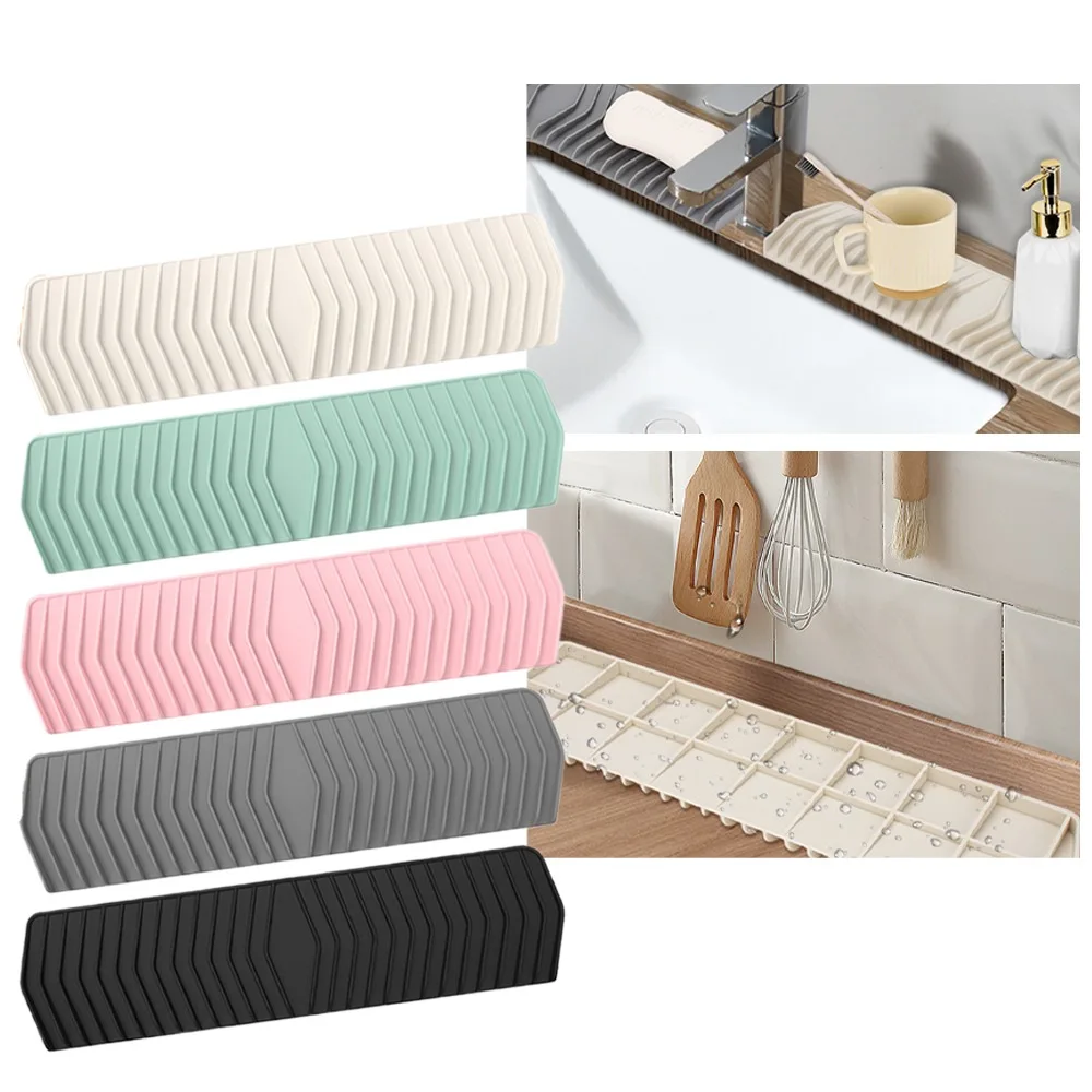 Silicone Kitchen Sink Drain Mat Anti Slip Splash Guard