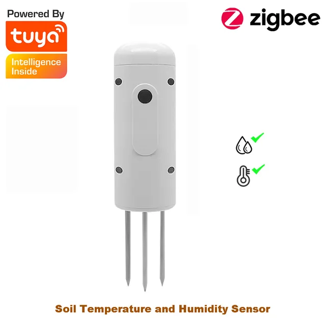 Zigbee Soil Tester Temperature and Humidity Meter Waterproof Tuya Thermohygrometer Garden Automation Irrigation Detector 2