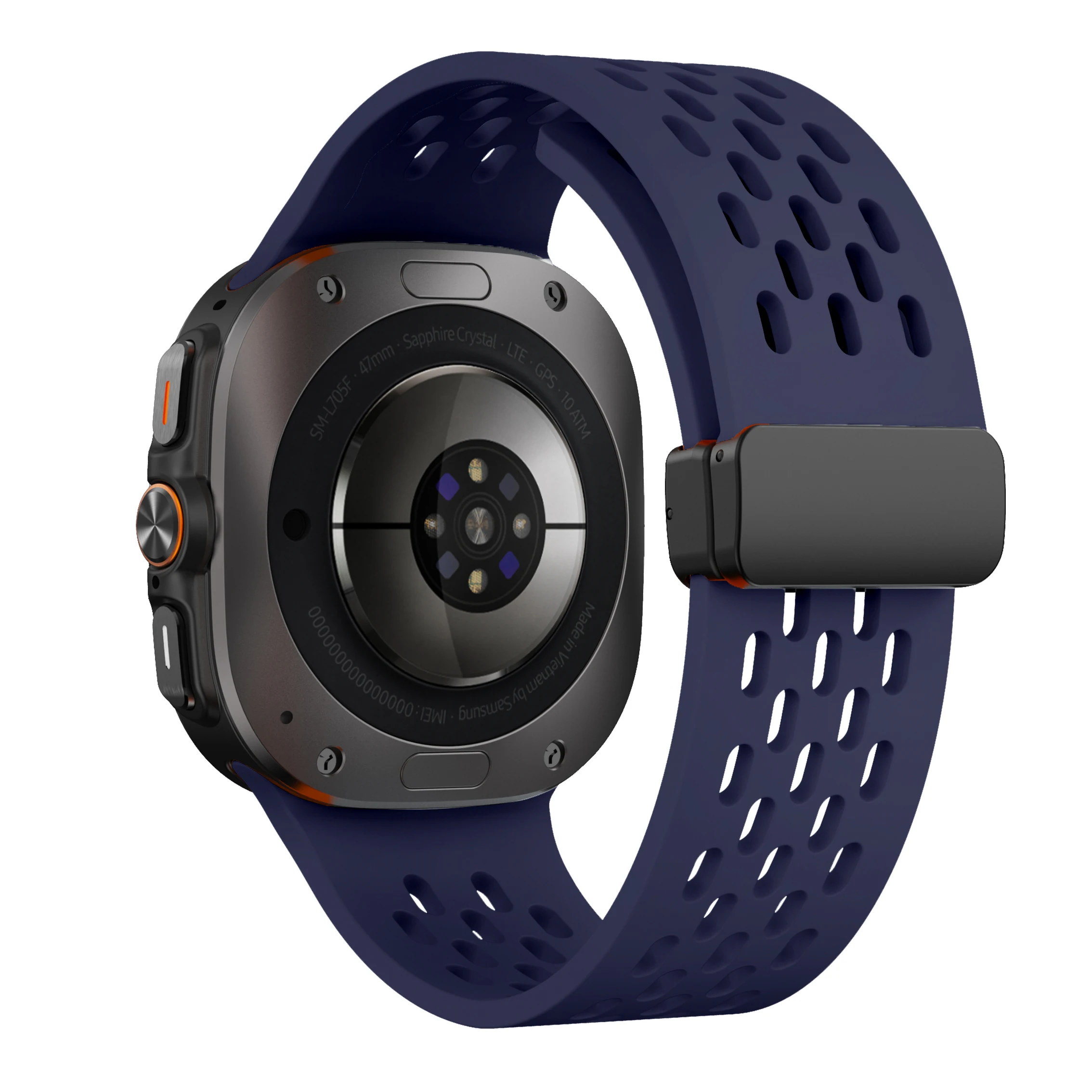 Magnetic Breathable Silicone Sport Strap Watchband Bracelet