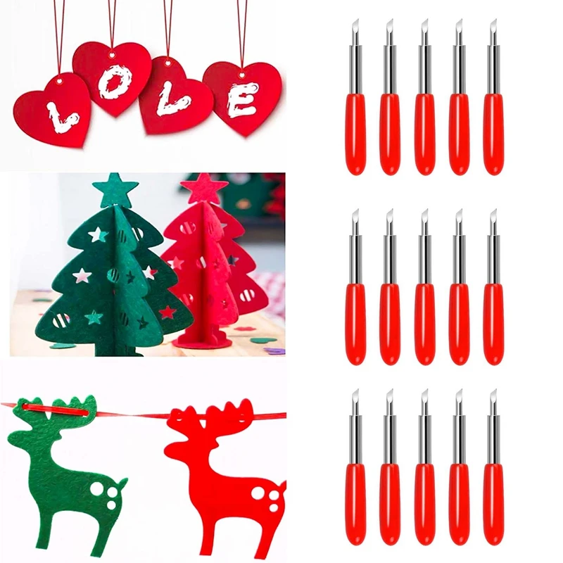 Replacement Cutting Blades for Cricut Explore Air 2 /Air 3/Maker Expression 45 Degree Standard Fine Point Blades 50PCS