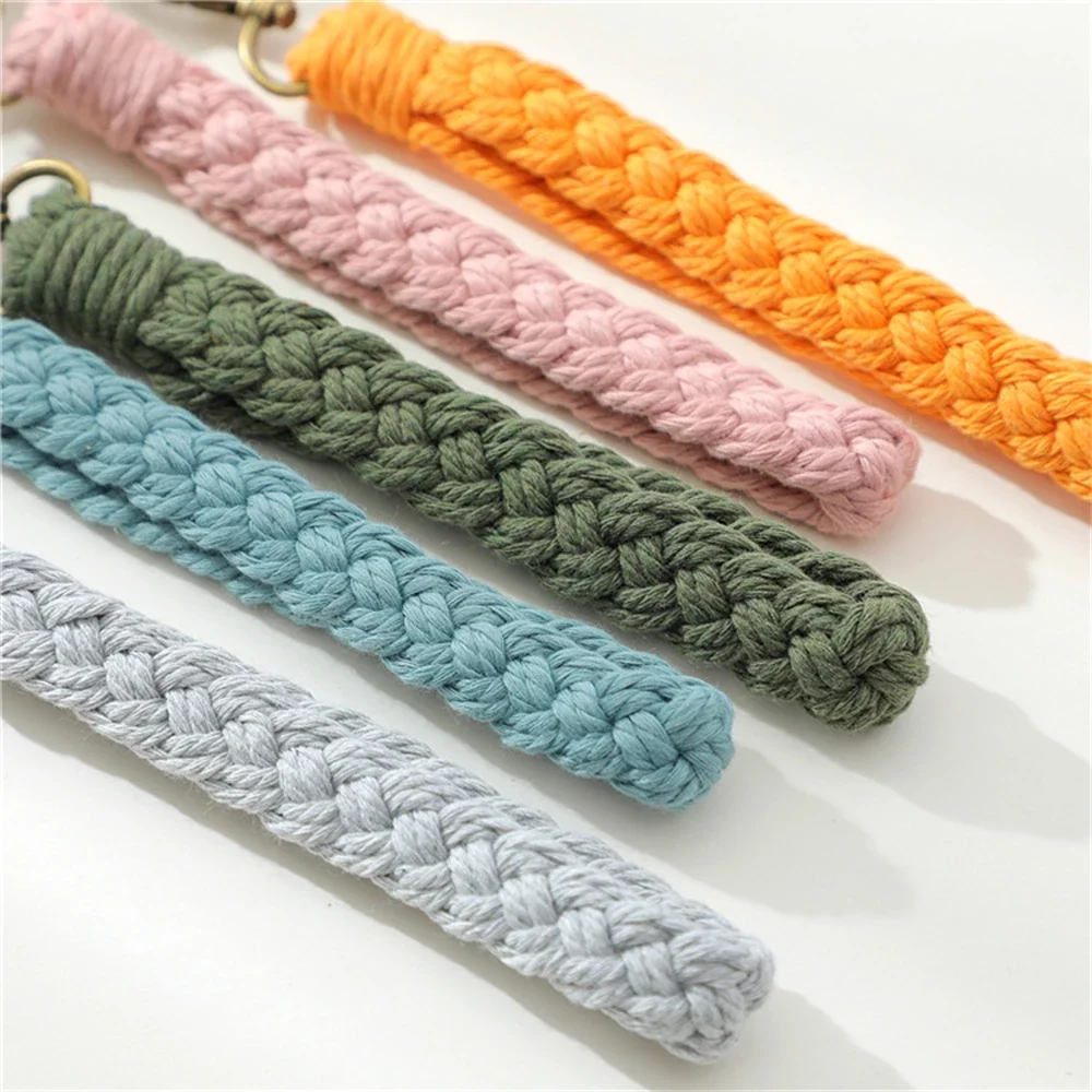 Portachiavi Braccialetto Con Margherite Intrecciate - 4 Pezzi Boho | In Cotone, Per Donne E Ragazze - Foto 2