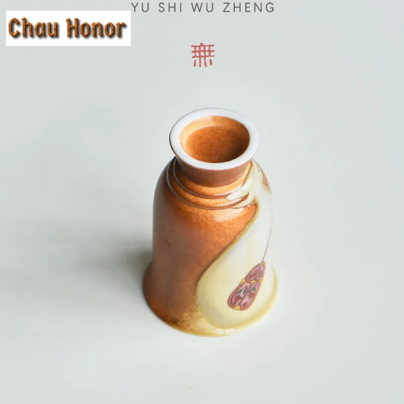 2pc/lot Coarse Potter High Foot Teacup Tea Bowl Single Cups Tea-tasting Meditation Cup Chazhan Master Cups Liquor Small Mug 75ml