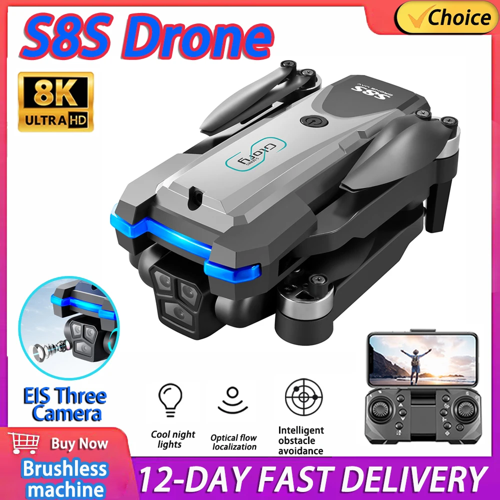 Drone professionnel L800 PRO2 avec caméra HD 4K, cardan 3 axes PTZ EIS, moteur sans balais, laser 360 °, évitement d'obstacles, GPS, 5G, WiFi