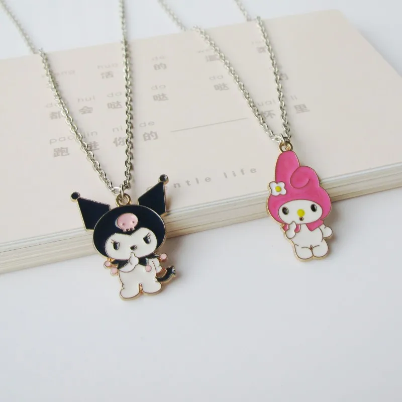 

New Cute Cartoon Kuromis Mys Melodys Sweater Necklace Pendant Schoolgirl Bestie Children Birthday Gift Pair of Accessories