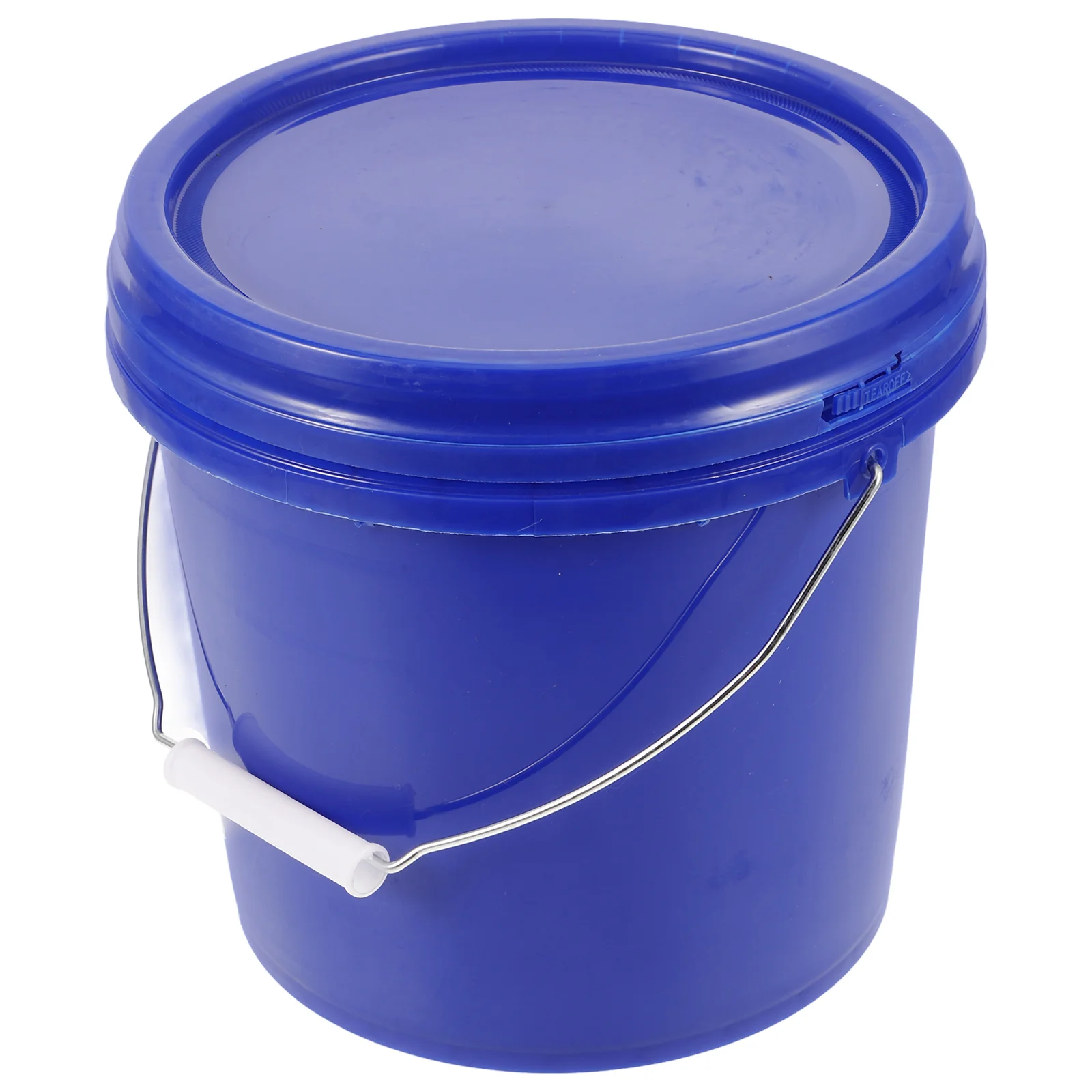 Plastic Bucket With Handle Lid Paint Storage Bin For Art Painting Pigment Container Round Empty Paint Can Outdoor Use