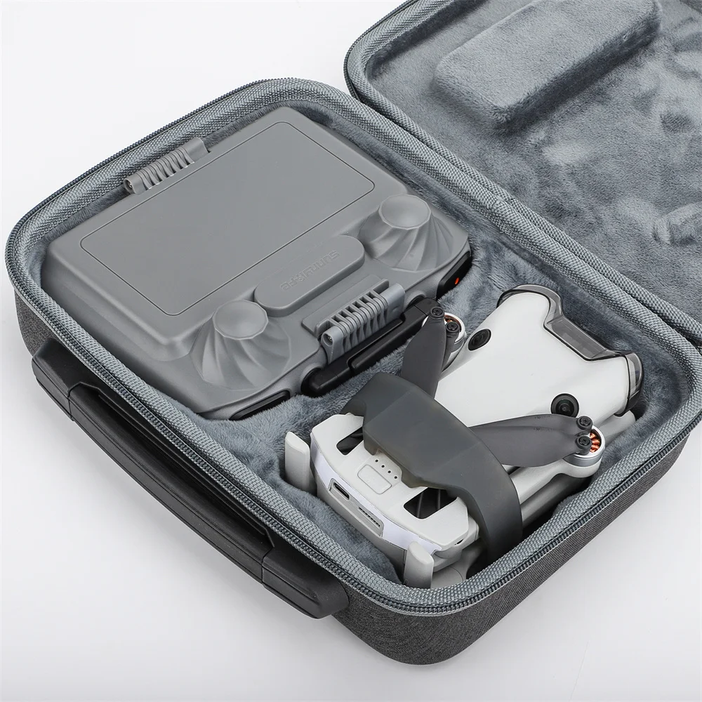 Gray Nylon Bag For DJI Mini 4 Pro RC-2 Remote Controller RC-N2 Storage Carrying Case Handle Cover Box For DJI Mini 4 Pro