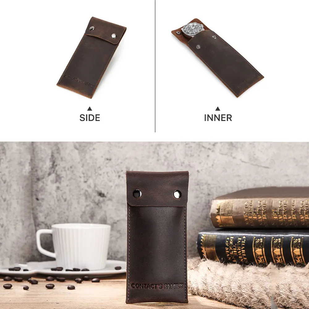 Watch Storage Bag Watch Storage Pouch Vintage Genuine Leather Watch Storage Organizer